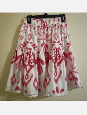Mulla Flared Tassel Hem Skirt
